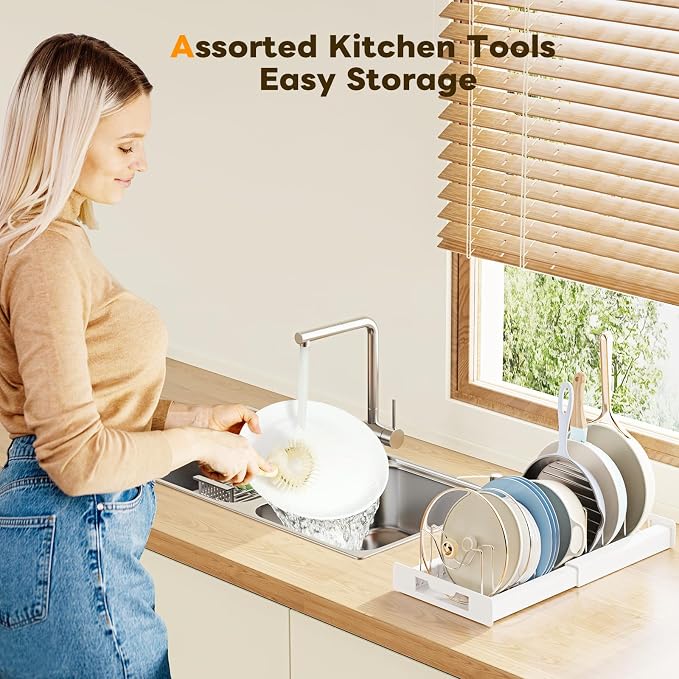 Dayacoco Pot and Pan Organizer, Expandable Pot Organizers Inside Cabinet - Image 7