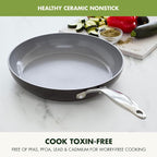 GreenPan Valencia Pro Ceramic Nonstick 12” Frying Pan Skillet, Hard Anodized - Image 3
