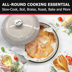 MUELLER HOME 4.5 QT Enameled Cast Iron Dutch Oven, Heavy-Duty Casserole Dish - Image 6