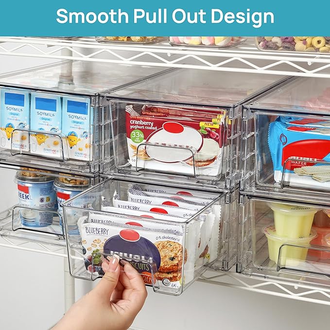 Vtopmart 4 Pack Stackable Storage Drawers, Easily Assemble - Image 7