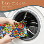Mexican Tile Dish Drying Mat, Boho Tradicion Drying Rack Pad Countertop Dishes - Image 5