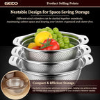 GEDO 304 Stainless Steel Colander Set, 3 Pack Kitchen Food Strainer - Image 7