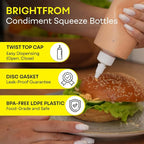 BRIGHTFROM Condiment Squeeze Bottles, 16 OZ Empty Squirt Bottle - Image 2