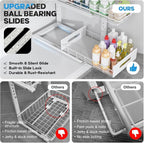Under Sink Organizer Upgrade To Professional Rails, 2-Tier Dual Pull Out - Image 3