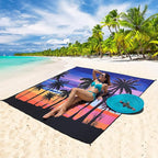 HIHOHO Beach Blanket Waterproof Sandproof Extra Large Beach Mat 79" X - Image 5