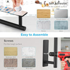2nd Gen Paper Towel Holder Under Cabinet No Drilling, Self Adhesive or Drilling - Image 4