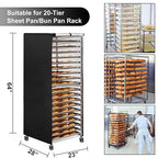 Black 20tier Sheet Pan Rack/Bun Pan Rack Cover - Image 5