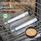 Moretoes 3 Pack 2qt Round Glass Storage Containers - Image 4