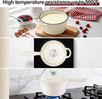 2Qt Enameled Cast Iron Sauce Pan, Leonyo Dutch Oven Pot - Image 4
