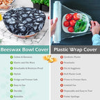 5-Size Reusable Beeswax Bowl Covers - Image 7