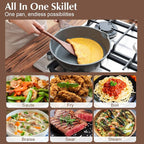 SENSARTE Nonstick Skillet, Deep Frying Pan 10/11/12-inch, Saute Pan - Image 7