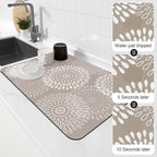 LuxStep Dish Drying Mat Super Absorbent Kitchen Counter Mat Rubber Backing - Image 4