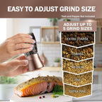 Home EC Original Copper Salt and Pepper Grinder Set of 2 - Image 2