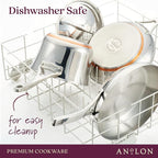 Anolon Stainless Steel & Hard Anodized Aluminum, Cookware Set - Image 4