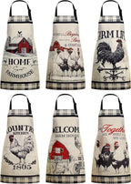 Bencailor 6 Pcs Spring Kitchen Aprons by Bencailor