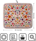 Boho Floral Dish Drying Mat - Image 2