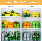 YIHONG Clear Plastic Storage Bins, 4 Pack Pantry Organizer Bins - Image 6