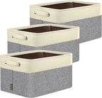 BALEINE 3 Pack Fabric Closet Storage Bins by BALEINE
