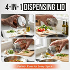 Mason Jar Shaker Lids Stainless Steel – Adjustable Spice & Seasoning Dispenser - Image 3