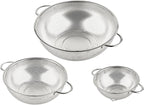 3-Piece Stainless Steel Mesh Micro-Perforated Strainer Colander Set - Image 5