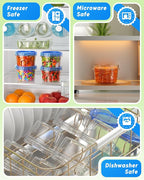 BiuLeon 6 Pack-17oz Freezer Storage Containers, Plastic Food Storage Containers - Image 4