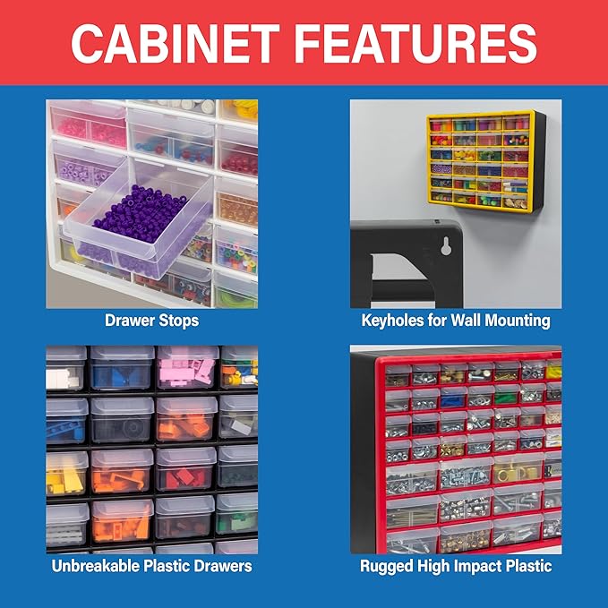 Akro-Mils 26-Drawer Plastic Drawer Storage Cabinet - Image 6