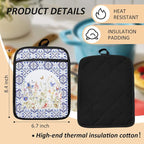 Colorful Wildflowers Floral Oven Mitts Set, Pot Holders - Image 2
