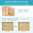 Vtopmart 4 Pack Shallow Drawer Dividers, 2.36" High 12.5"-20.8" Adjustable - Image 5
