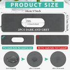 Tioncy 2 Pcs Faucet Mat Sink Splash Guard Oval-hole Oval Splash Pad - Image 2