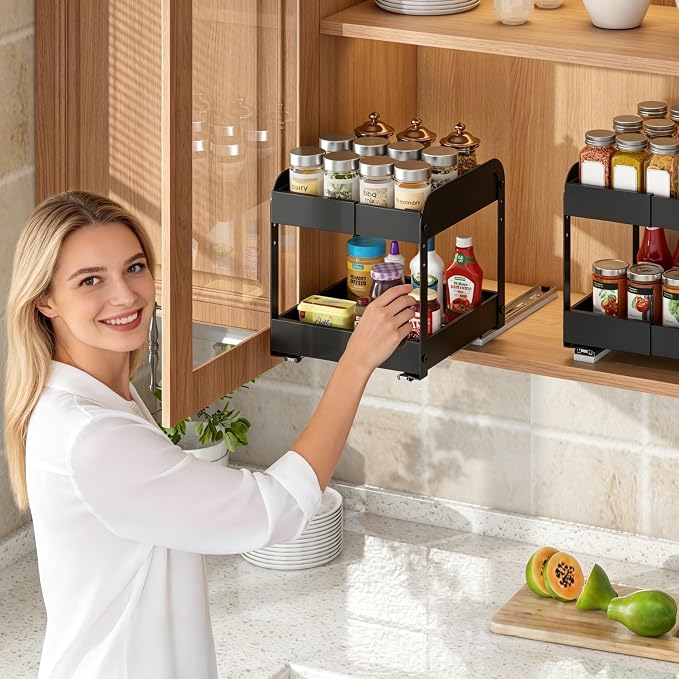 Across-Star Expandable Pull Out Spice Rack - Image 2