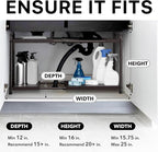 Simple Houseware Under Sink 2-Tier Heavy Duty Expandable Rack Organizer - Image 3