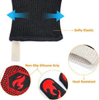 QUWIN BBQ Gloves, Oven Gloves 1472℉ Extreme Heat Resistant, Grilling Gloves - Image 6