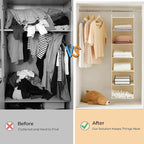 MAX Houser 6 Tier Shelf Hanging Closet Organizer, Closet Hanging Shelf - Image 8