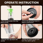Stainless Steel Salt and Pepper Grinder Set of 2 - Image 5