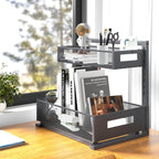 Petiza Under Sink Organizer Pull Out Cabinet Organizer Adjustable Height 2 Tier - Image 4