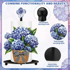 Thyle Blue Hydrangea Paper Towel Holder Summer Hydrangea Kitchen Decor Metal - Image 5