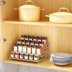 BOIVSHI 4 Tier Spice Rack for Cabinet, Spice Rack Organizer, Depth Adjustable - Image 2