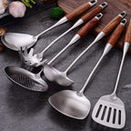 Cooking Utensils Set, Heat Resistant Wooden Handle Kitchen Tools - Image 3