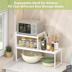 DOLALIKE Expandable Kitchen Countertop Organizer, Stackable Cabinet Shelf - Image 5