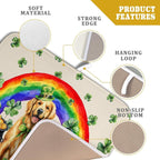 St Patricks Day Drying Mat Samll Lucky Clovers Green Kitchen Decor Counter Mats - Image 4