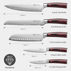 KEEMAKE Knife Set 5 Pieces, Professional Kitchen Knife Set, High Carbon - Image 3