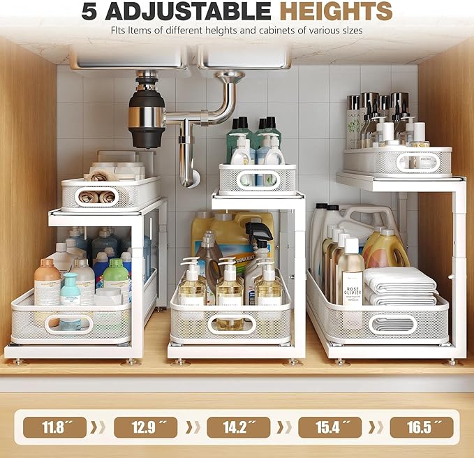 2-Pack 21.3 IN Depth Under Sink Organizer - Image 9