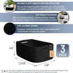 NaturalCozy 11.8"x8"x4.5” Rectangle Storage Baskets - Image 2