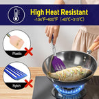 HOTEC Silicone Spatula Set of 2 Heat-Resistant 600°F & BPA-Free Kitchen - Image 2