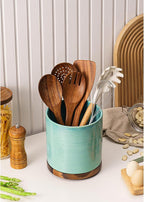 Utensil Holder, 360° Rotating Extra Large Ceramic Kitchen Utensil Holder - Image 5