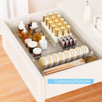 3 Pack Clear Plastic Drawer Organizer Tray Cutlery Utensil Makeups Drawer - Image 5