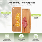 Bamboo Cutting Boards for Kitchen, Carbonized Wood Cutting Board - Image 5