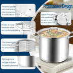 E-far 10 Quart Pot, Stainless Steel Stock Cooking Pot - Image 5