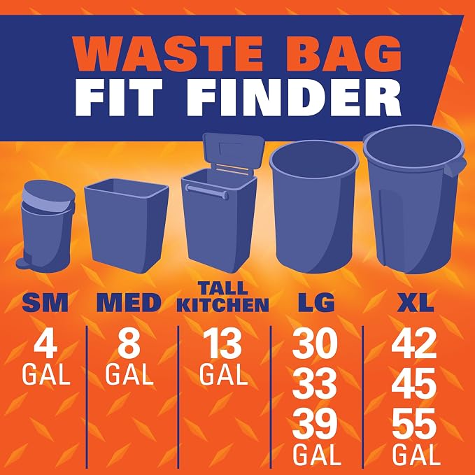 Hefty Strong White 13 Gallon Trash Bags - Image 10