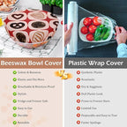 5-Size Reusable Beeswax Bowl Covers - Image 7